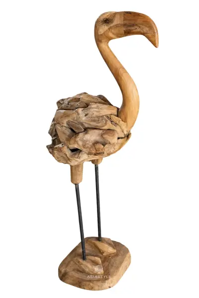 Product image of the product “Flamingo with Metal Feet, 190 cm Height, Teak Root ”
